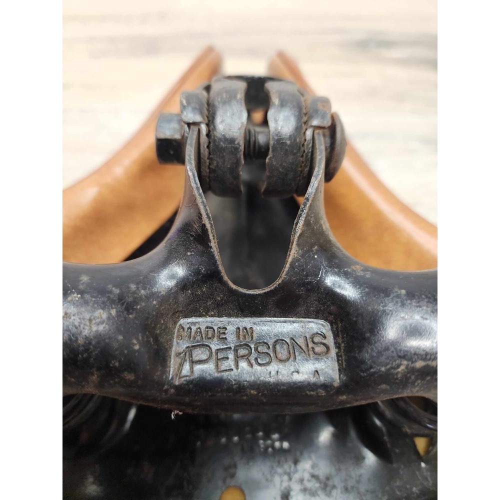 Vintage Persons Bicycle Cruiser Saddle Seat Made in USA Brown tan - Picture 7 of 13